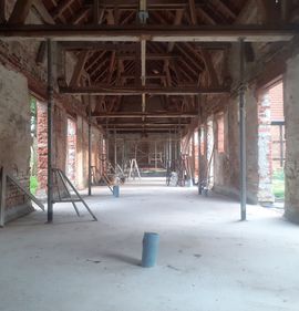 The think tank is developing: new images from the construction site on the three-sided farm in Anhalt