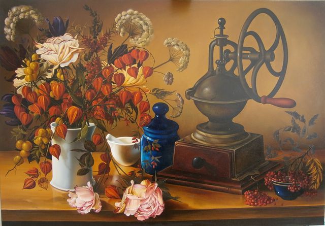 Still life with rowan-berries