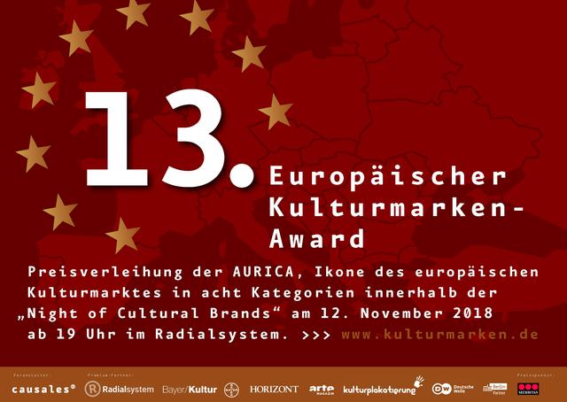 Preisverleihung der 13. Europäischen Kulturmarken-Awards
